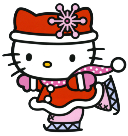 Free christmas hello kitty cartoon character clipart images - i