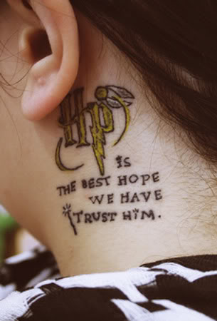 Harry Potter Neck Tattoo