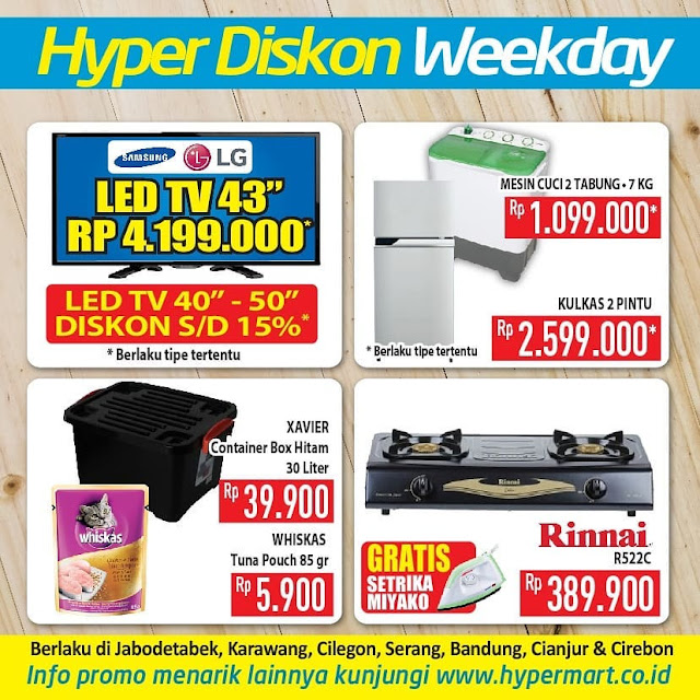 #Hypermart - #Promo #Katalog Hyper Diskon Weekday Periode 30 April - 02 Mei 2019