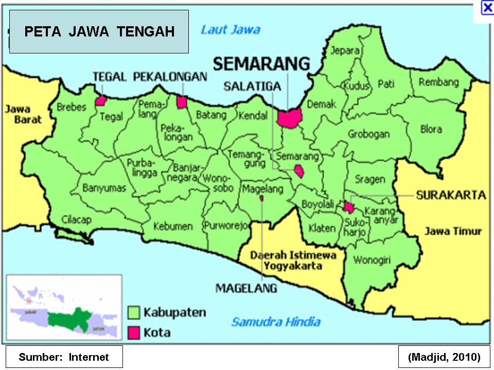 Dasar Dasar Ilmu Tanah: Peta Propinsi Jawa Tengah