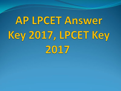 Andhra Pradesh / AP LPCET Answer Key 2017