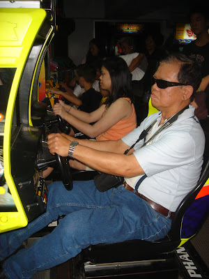 Esther & Dad racing the Daytona