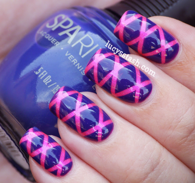 Lucy's Stash: Striping tape nail art manicure with SpaRitual Imaginarium and Illume