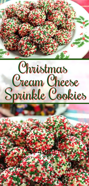 Christmas Cream Cheese Sprinkles Cookies