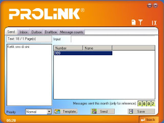 MODEM PROLINK, CARA SMS DENGAN MODEM PROLINK