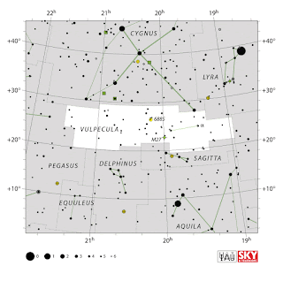 IAU: Карта на съзвездието Малка лисица | Vulpecula