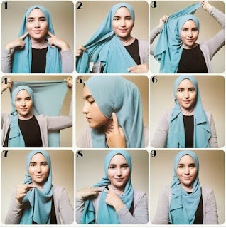 Tutorial Cara Memakai Hijab Pashmina 