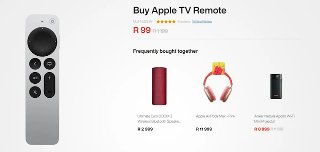 Mando a distancia Apple TV - R99