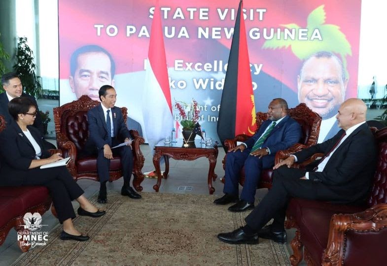 Perdana Menteri Marape mengucapkan terima kasih kepada Presiden Indonesia Joko Widodo atas kunjungan satu harinya yang sangat sukses ke Papua Nugini