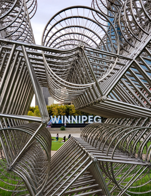 Forever Bicycles Sculpture Forks Winnipeg Manitoba