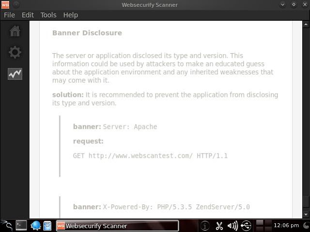 websecurify : banner disclosure