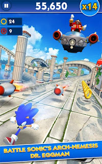 لعبة الاكشن والسرعة Sonic Dash