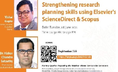 Webinar for the research community on “Strengthening research planning skills using Elsevier's Science Direct & Scopus”