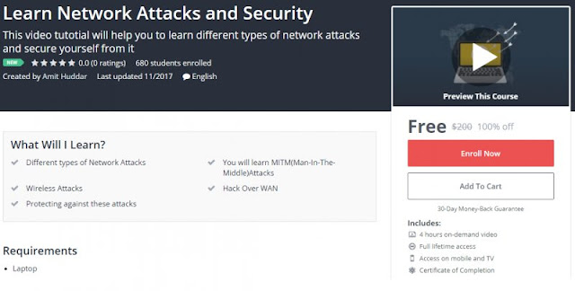 [100% Off] Learn Network Attacks and Security| Worth 200$