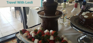 Travel with Lesli - chocolate fountain at Pearl Resort Brunch