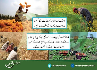 On World Food Day today let us resolve to end hunger from Pakistan-بھوک اور افلاس کو جڑ سے مکائیں