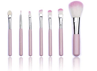 dozenla 7pcs Makeup Brushes Set Powder Cosmetic Face Eyeshadow Makeup Brushes Tool Kit (Pink) 