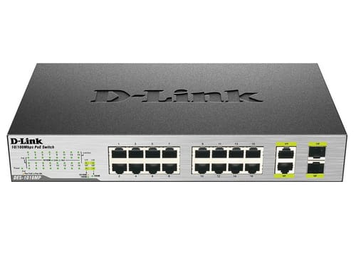 D-Link DES-1018MP PoE Switch 16 18 Port Ethernet