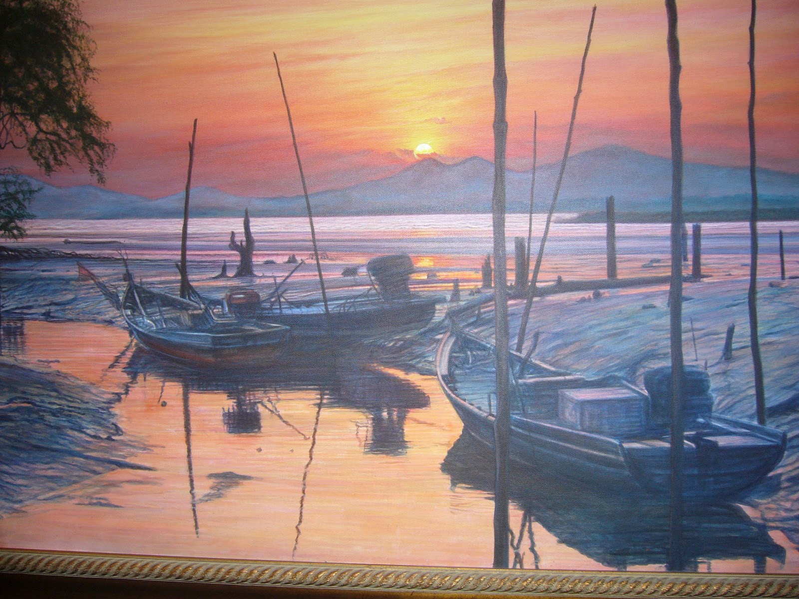 Lukisan Waktu Senja Di Kampung Nelayan Cikimmcom
