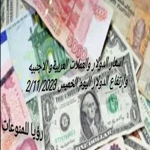 الدولار والعملات العربية مازال يشهد ارتفاع ليسجل اسعار الدولار اليوم الخميس 2/11/2023