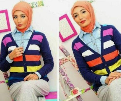 Sweater rajut model klasik atasan muslim wanita