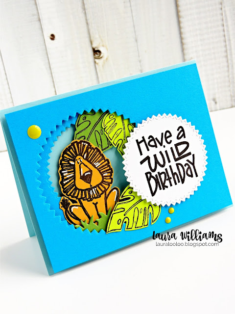 Have a Wild Birthday - Tunnel Card Idea and Tutorial with Impression Obsession Stamps and Dies. Check out these ideas to create a simple tunnel card with foam adhesive and nesting dies.