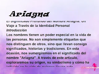 significado del nombre Ariagna