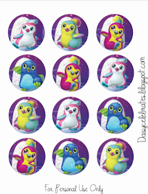 Hatchimals cupcake toppers