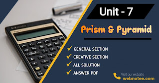 Mensuration : Prism and Pyramid | Class 10 Mathematics Solutions