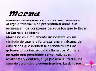 ▷ Significado del nombre Morna