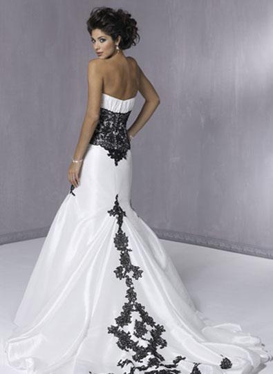 black and white wedding dresses