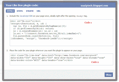 Facebook like Box code