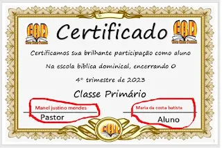 imagem de um certificado