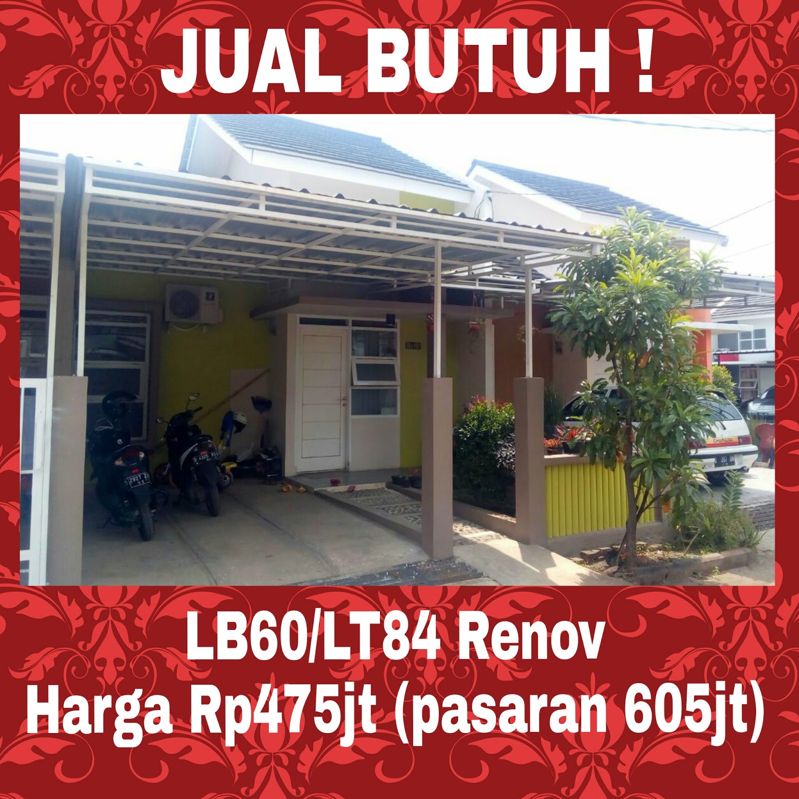 Rp 475jt JUAL BUTUH RUMAH  MURAH  BANDUNG  TIMUR CLUSTER 