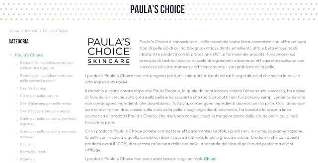 skinshop.it paula's choice in italia 