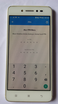 cara membuat pin di aplikasi kredivo android