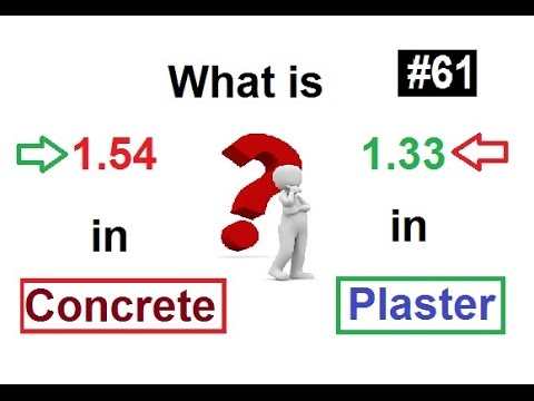 Concrete and Plaster wet volume ratio to dry volume ratio conversion
