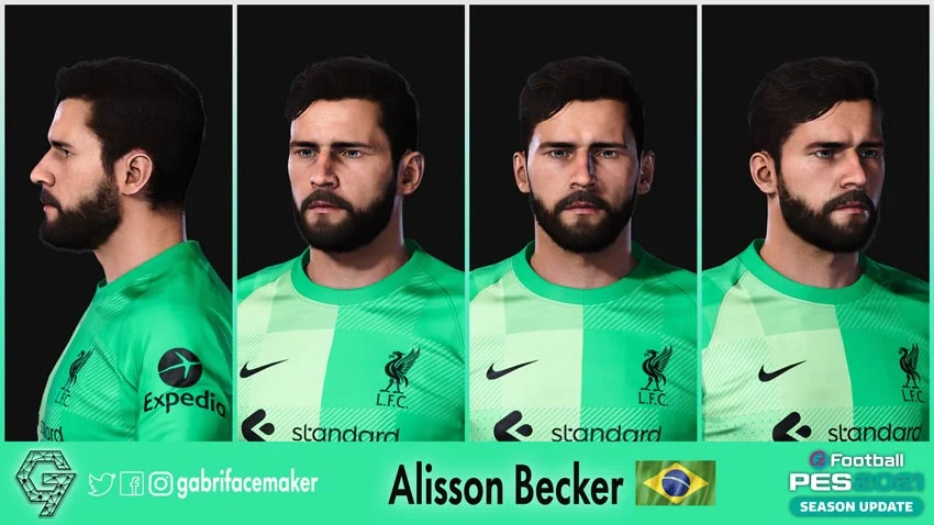 Alisson Becker Face For eFootball PES 2021