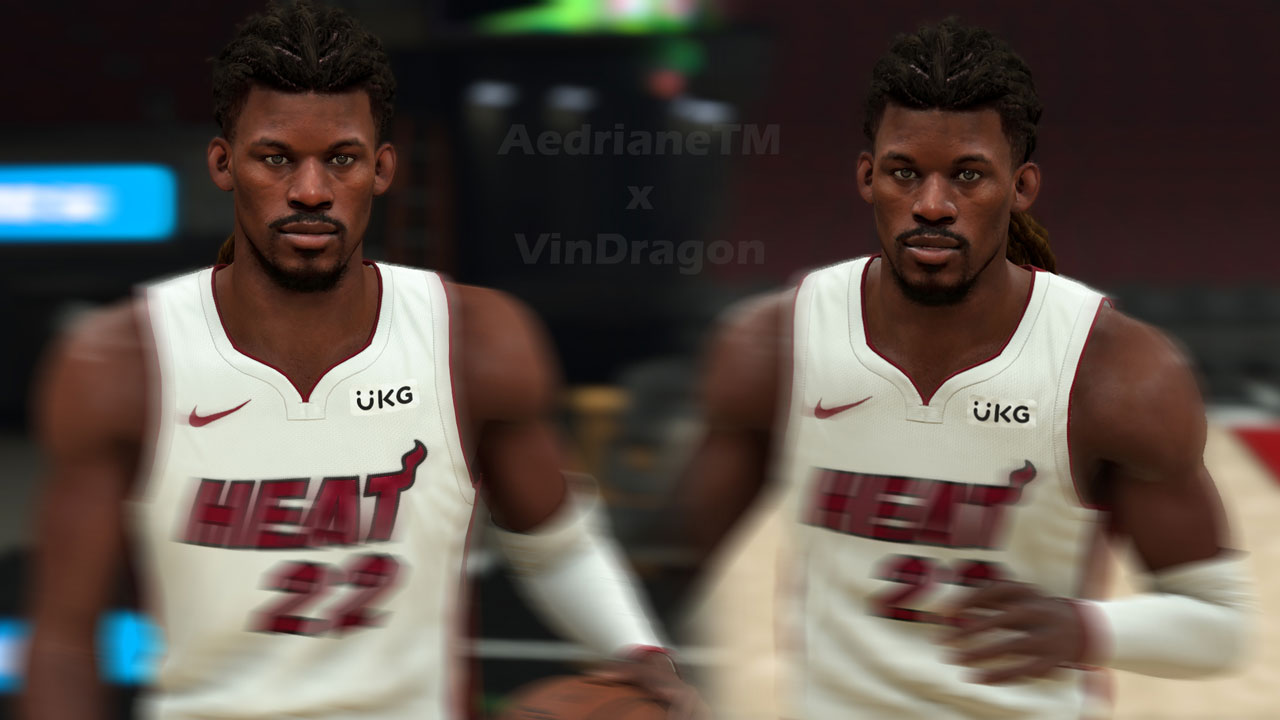 NBA 2K23 Jimmy Butler Cyberface Update with Dreadlocks