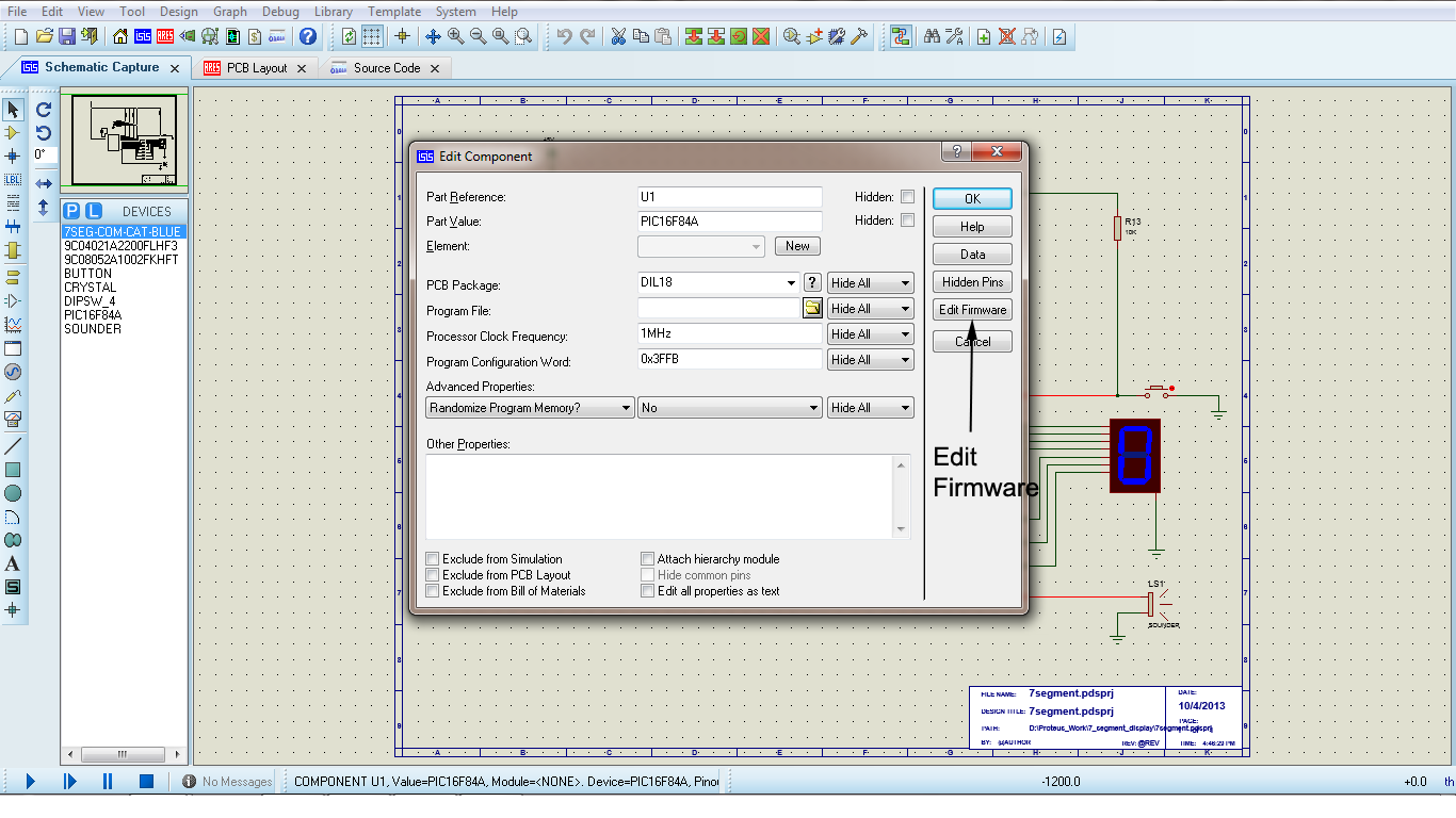 Microcontroller Projects: 16x2 Serial LCD (Two Wire) with PIC12F675 | microcontroller projects with code