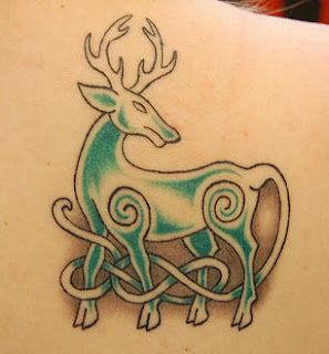 Beautiful Celtic Deer Tattoo Design
