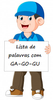 Lista de palavras com as sílabas GA-GO-GU jpg