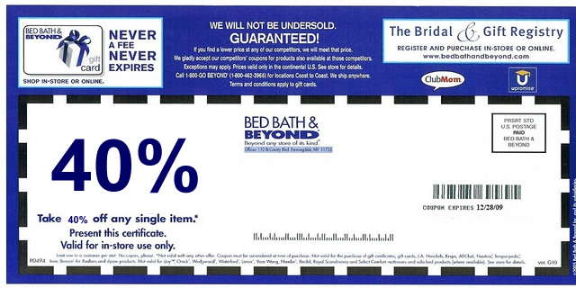 Bed Bath and Beyond Coupon - Bed Bath and Beyond Coupon.