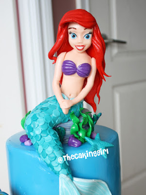 handmade edible ariel the little mermaid figurine cake topper