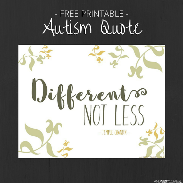 Free printable Temple Grandin autism quote from And Next Comes L