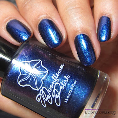 Nail polish swatch of Moonflower Polish Mystique from the multichrome collection