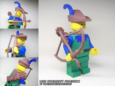 Lego Forestmen Papercraft Minifig