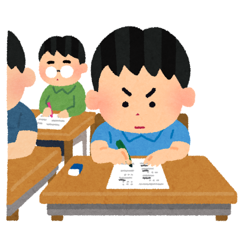 テストを受けている小学生のイラスト 男の子 かわいいフリー素材集 いらすとや
