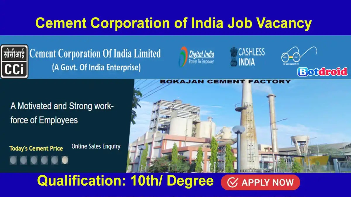 Cement Corporation of India Recruitment 2024, Apply Online for Support Associate Jobs