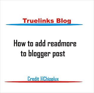 How to add readmore on blogger post